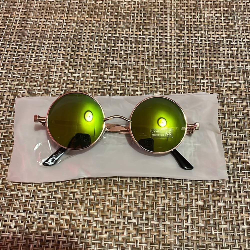 Rose gold steampunk glasses
